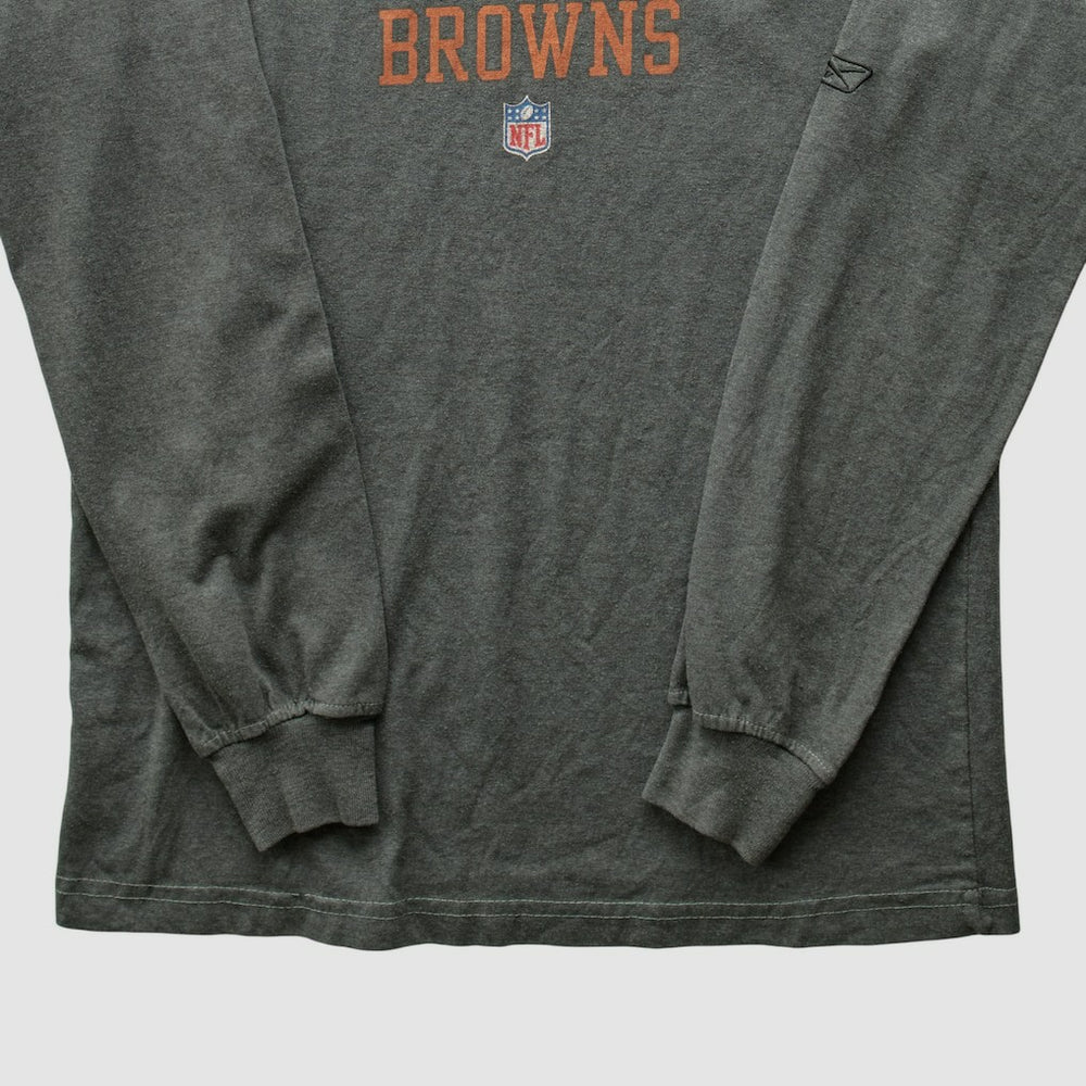 Fanatics Cleveland Browns Reebok 2000s Long Sleeve T-shirt Gray Vintage