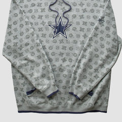 Fanatics Denver Broncos Reebok 2010s Hooded Pullover Sweatshirt Heather Gray Vintage