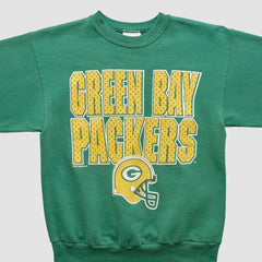 Fanatics Green Bay Packers Hanes 90s Pullover Sweatshirt Green Vintage