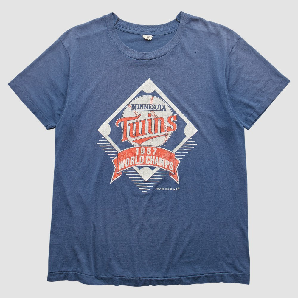 Minnesota Twins Trench 1987 T-shirt - Blue - Vintage - Fanatics Sale