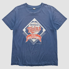 Minnesota Twins Trench 1987 T-shirt - Blue - Vintage - Fanatics Sale