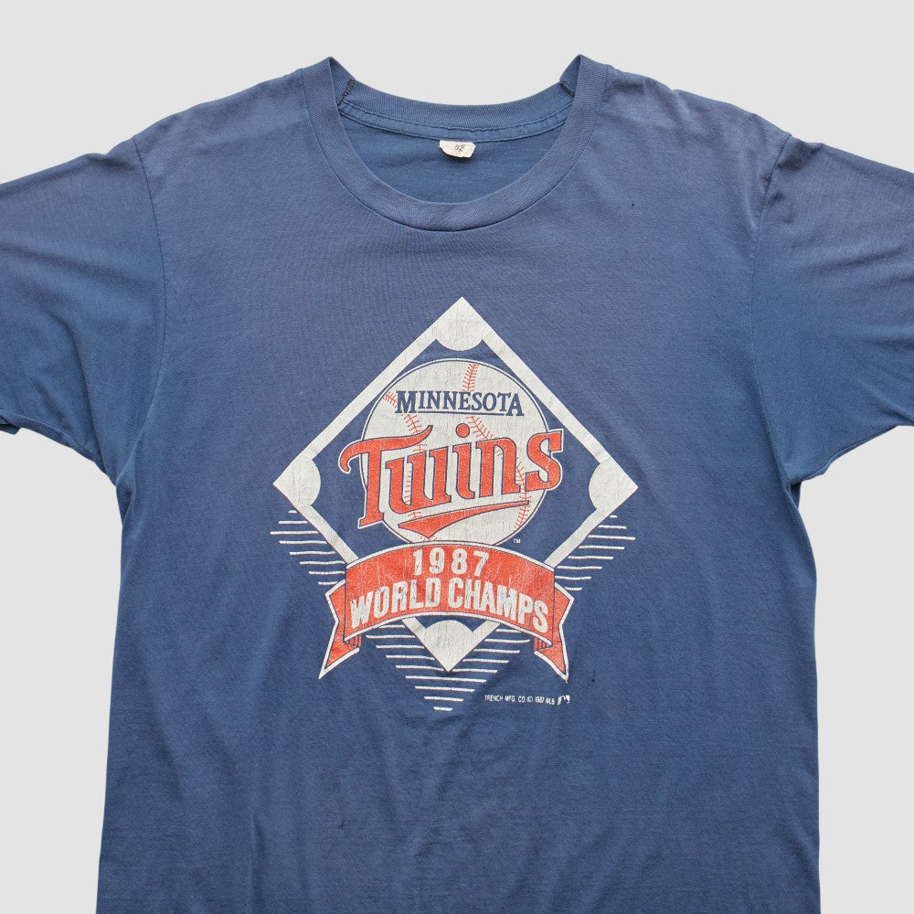 Minnesota Twins Trench 1987 T-shirt - Blue - Vintage - Fanatics Sale