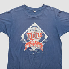 Minnesota Twins Trench 1987 T-shirt - Blue - Vintage - Fanatics Sale