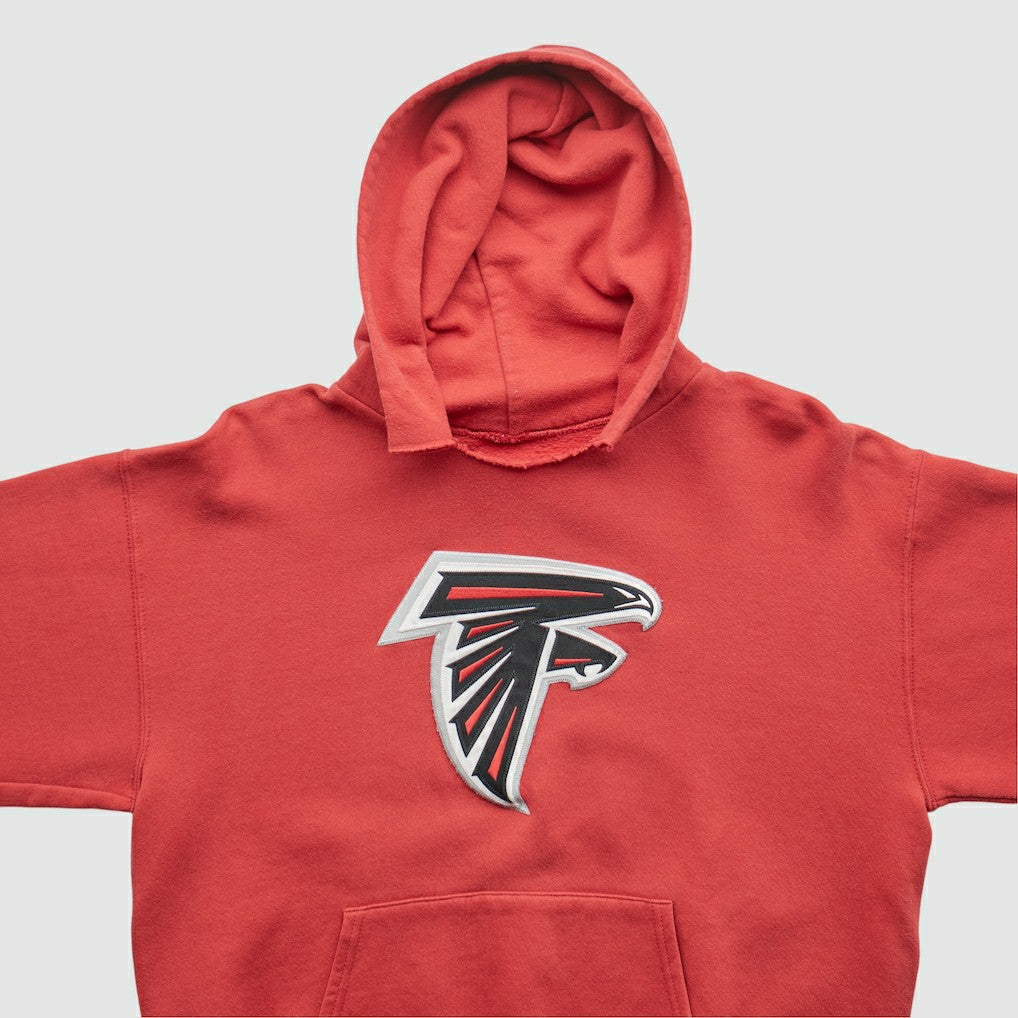 Fanatics Atlanta Falcons 2000s Hooded Pullover Sweatshirt Red Vintage