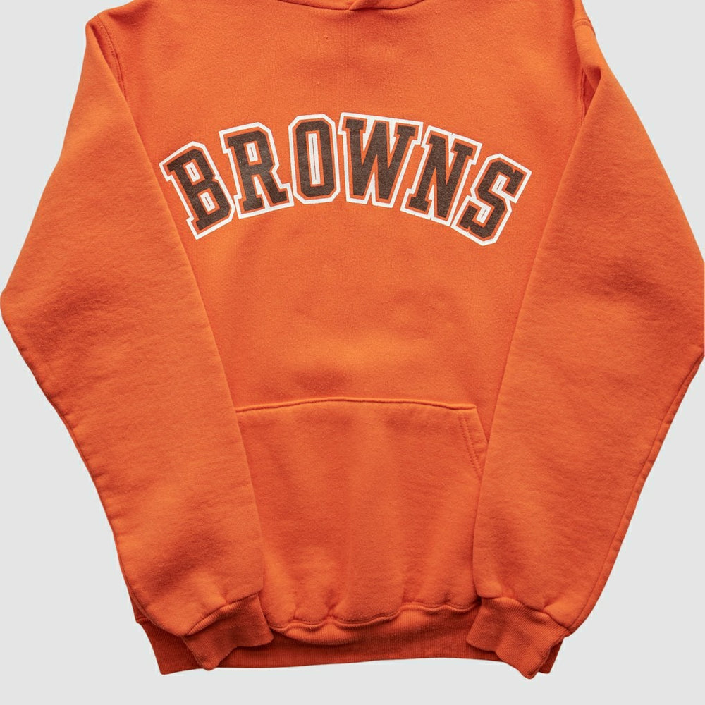 Fanatics Cleveland Browns Russell 90s Hooded Pullover Sweatshirt Orange Vintage