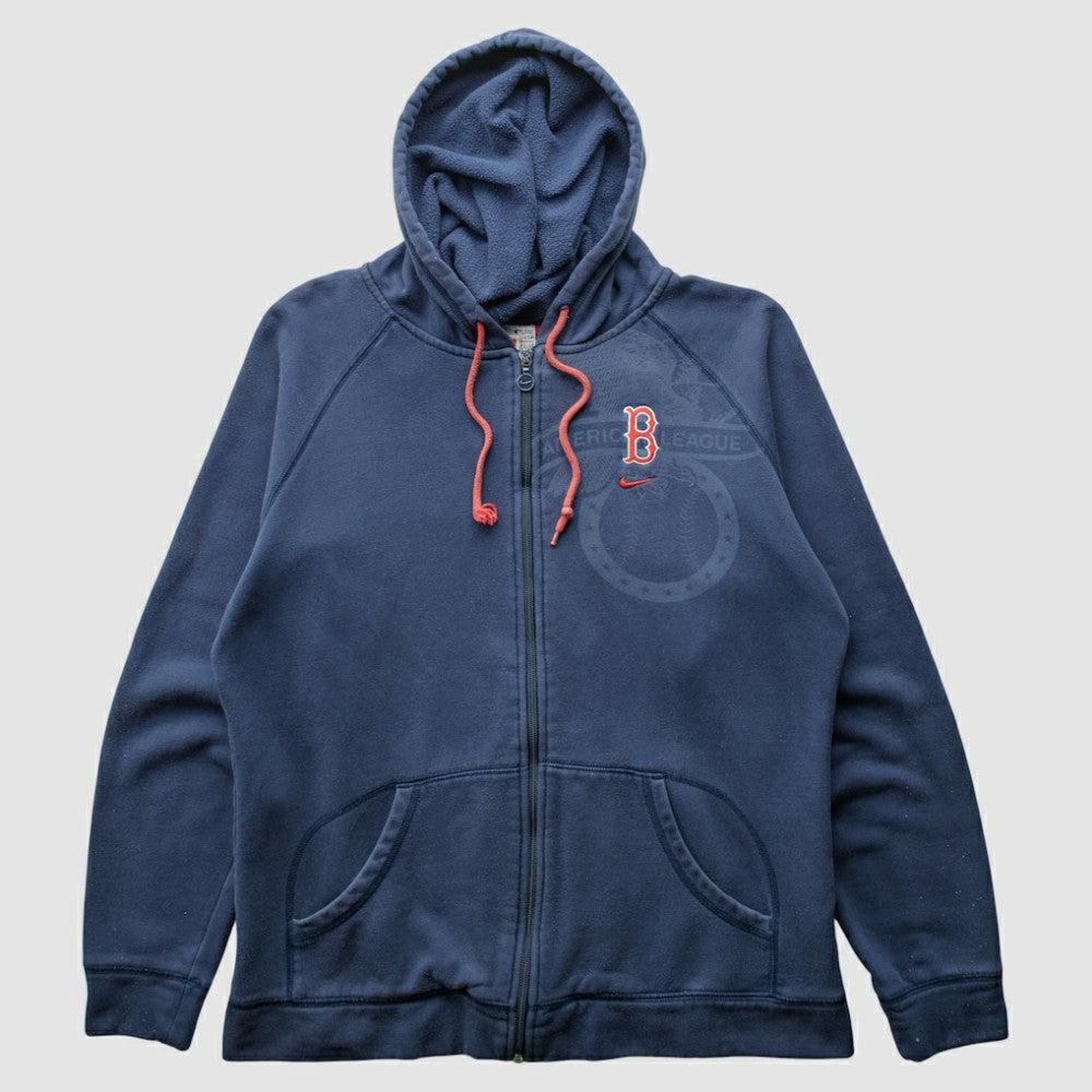 Boston Red Sox Nike 2000s Hooded Full Zip Sweatshirt - Navy - Vintage - Nike Discount