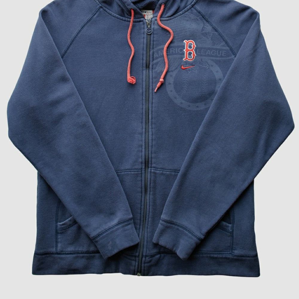 Boston Red Sox Nike 2000s Hooded Full Zip Sweatshirt - Navy - Vintage - Nike Discount