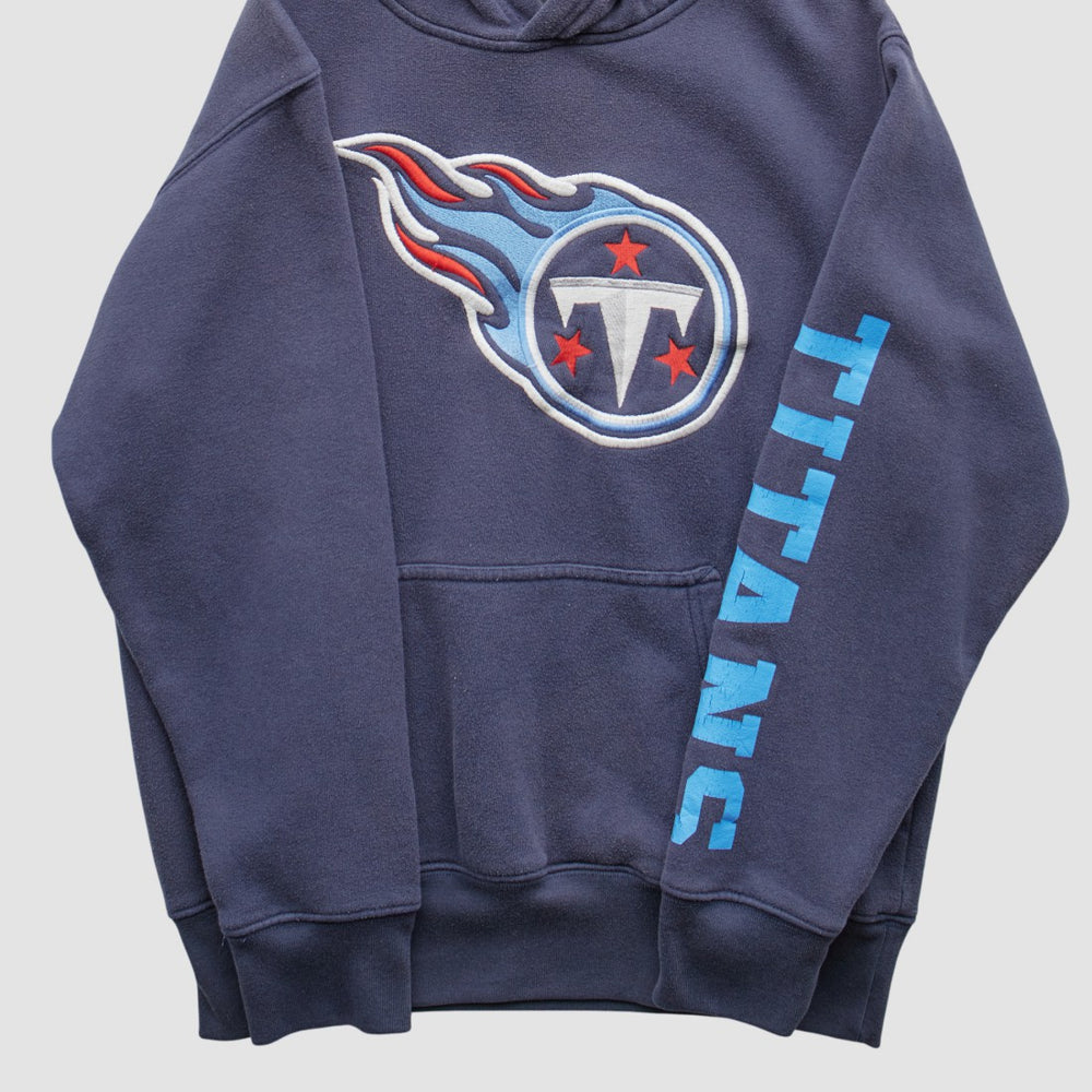 Fanatics Tennessee Titans NFL 2000s Hooded Pullover Sweatshirt Navy Vintage