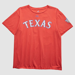 Texas Rangers Majestic 2010 T-shirt - Red - Vintage - Fanatics Sale