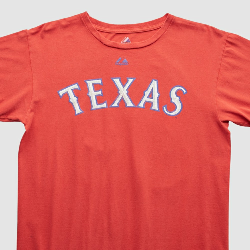 Texas Rangers Majestic 2010 T-shirt - Red - Vintage - Fanatics Sale