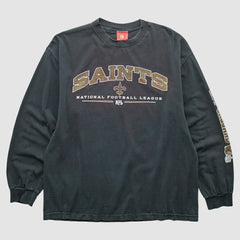 Fanatics New Orleans Saints NFL 2000s Long Sleeve T-shirt Black Vintage