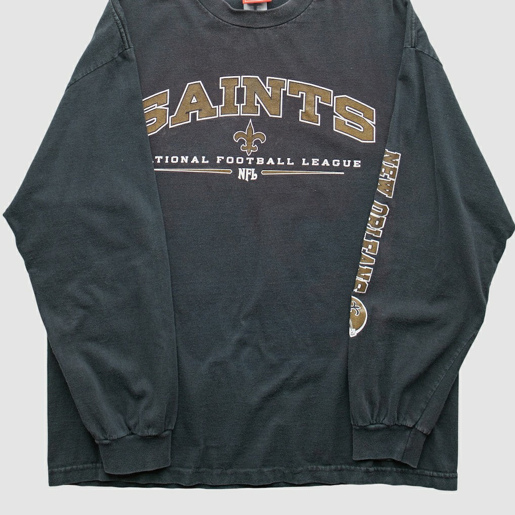 Fanatics New Orleans Saints NFL 2000s Long Sleeve T-shirt Black Vintage