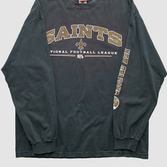 Fanatics New Orleans Saints NFL 2000s Long Sleeve T-shirt Black Vintage