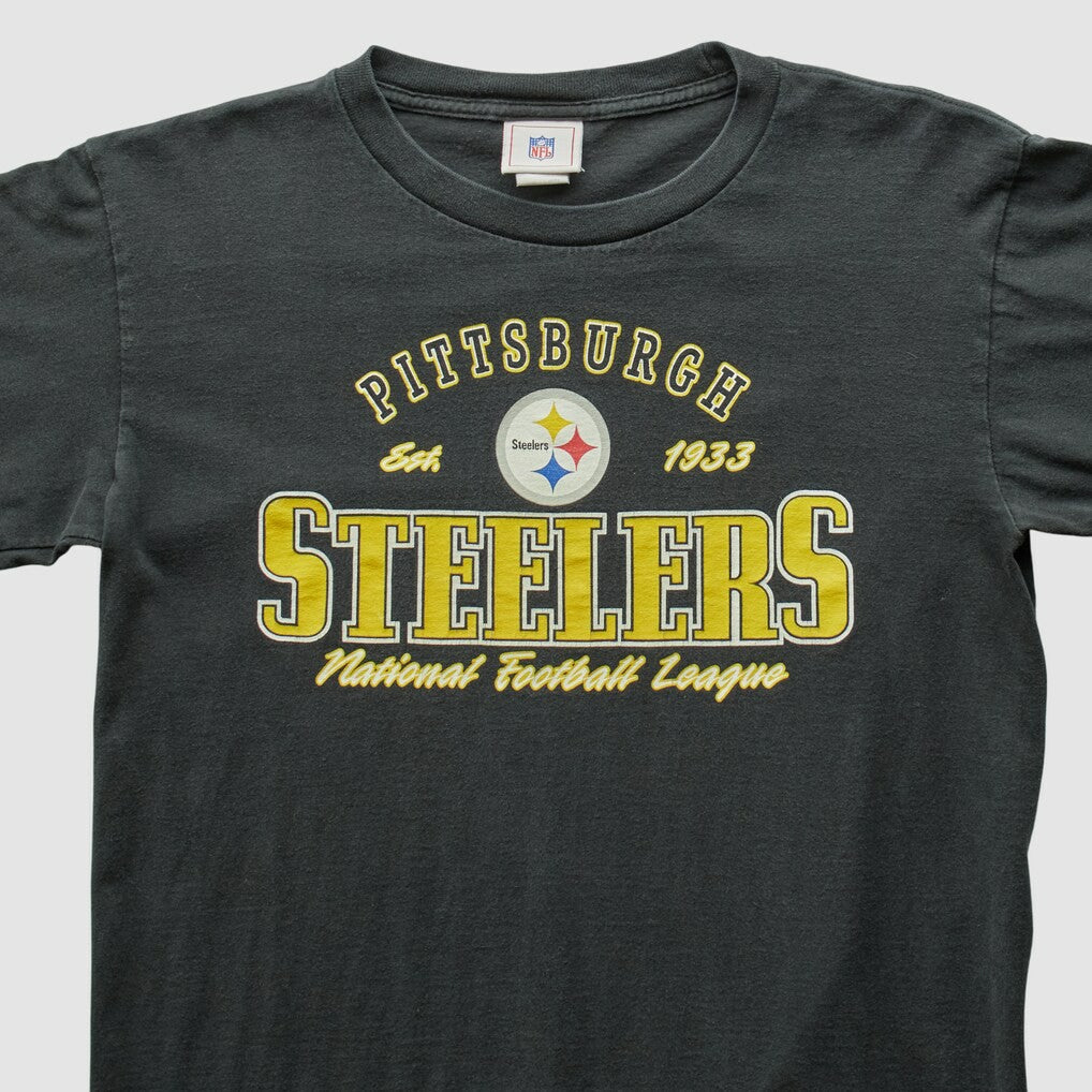 Fanatics Pittsburgh Steelers NFL 2000s Long Sleeve T-shirt Charcoal Vintage