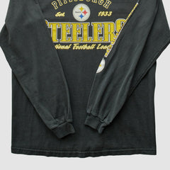 Fanatics Pittsburgh Steelers NFL 2000s Long Sleeve T-shirt Charcoal Vintage