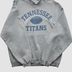 Fanatics Tennessee Titans Reebok 2000s Hooded Pullover Sweatshirt Heather Gray Vintage