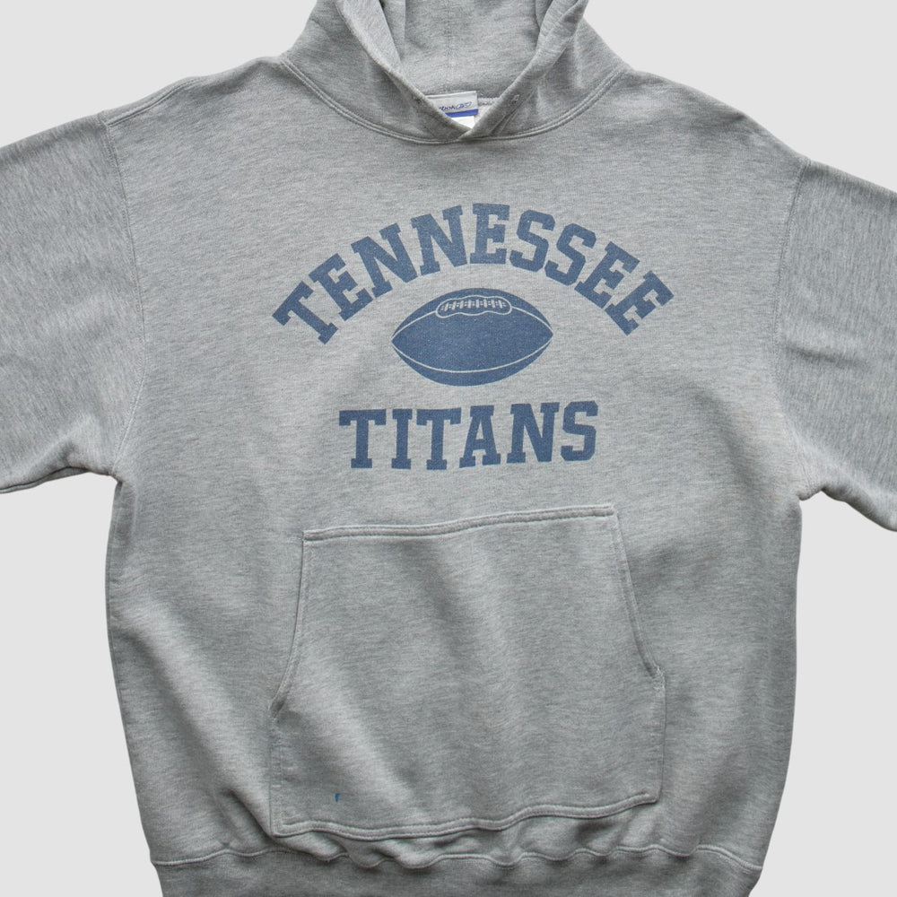 Fanatics Tennessee Titans Reebok 2000s Hooded Pullover Sweatshirt Heather Gray Vintage