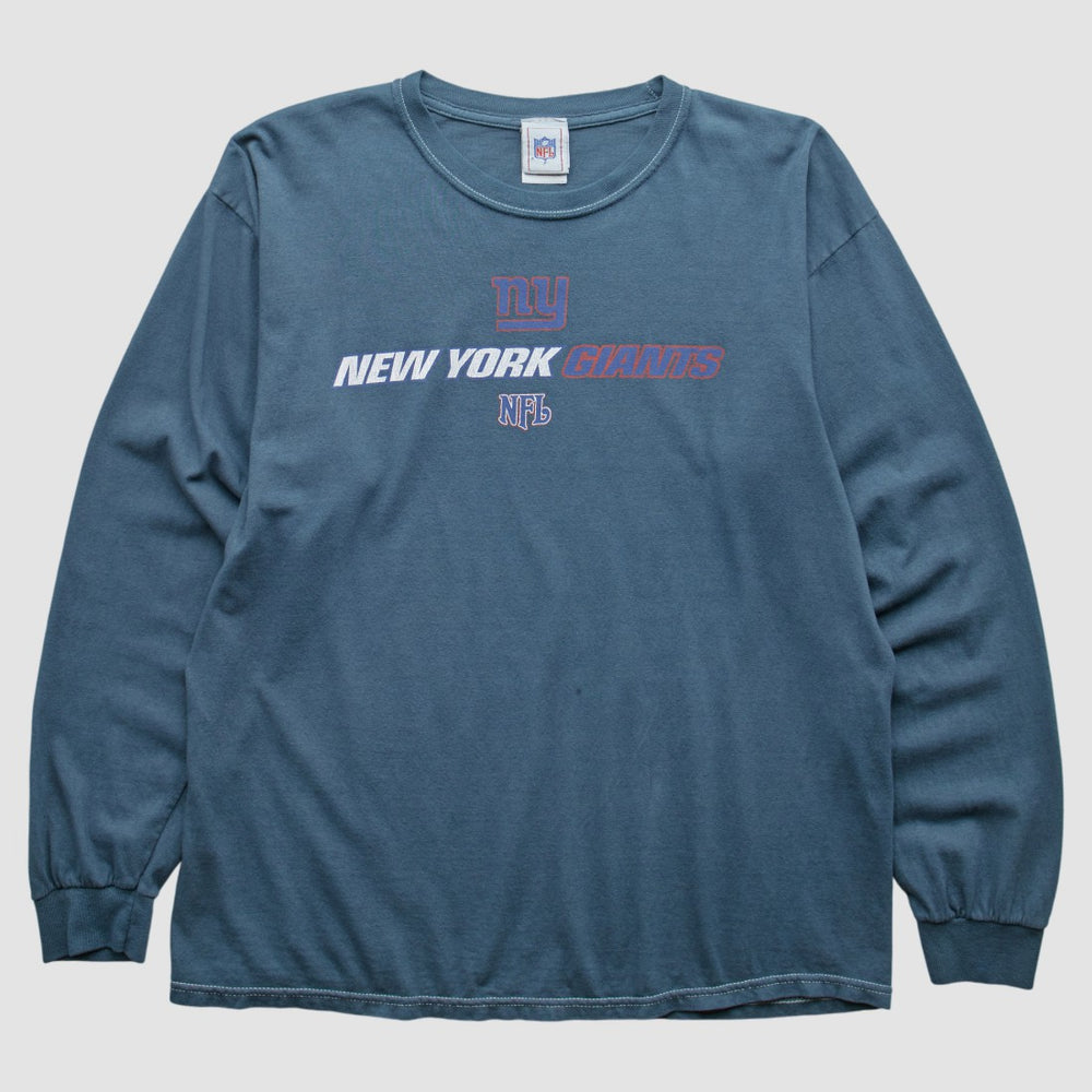 Fanatics New York Giants NFL 2000s Long Sleeve T-shirt Blue Vintage