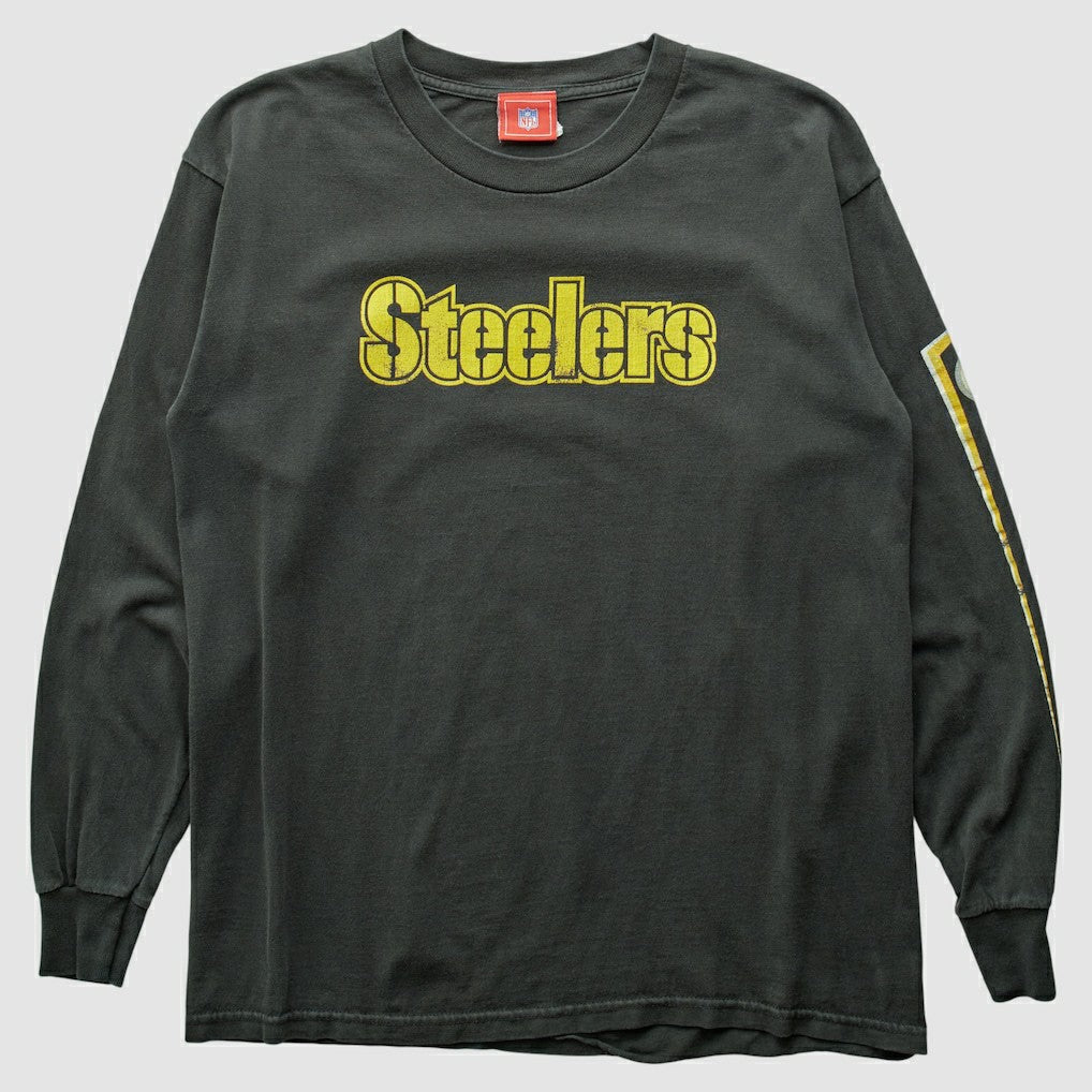 Fanatics Pittsburgh Steelers NFL 2000s Long Sleeve T-shirt Black Vintage