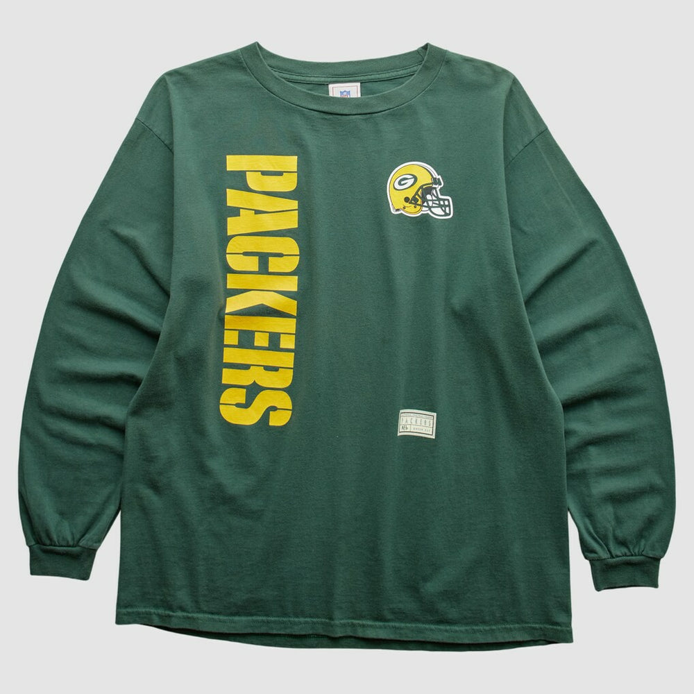 Fanatics Green Bay Packers NFL 2000s Long Sleeve T-shirt Green Vintage