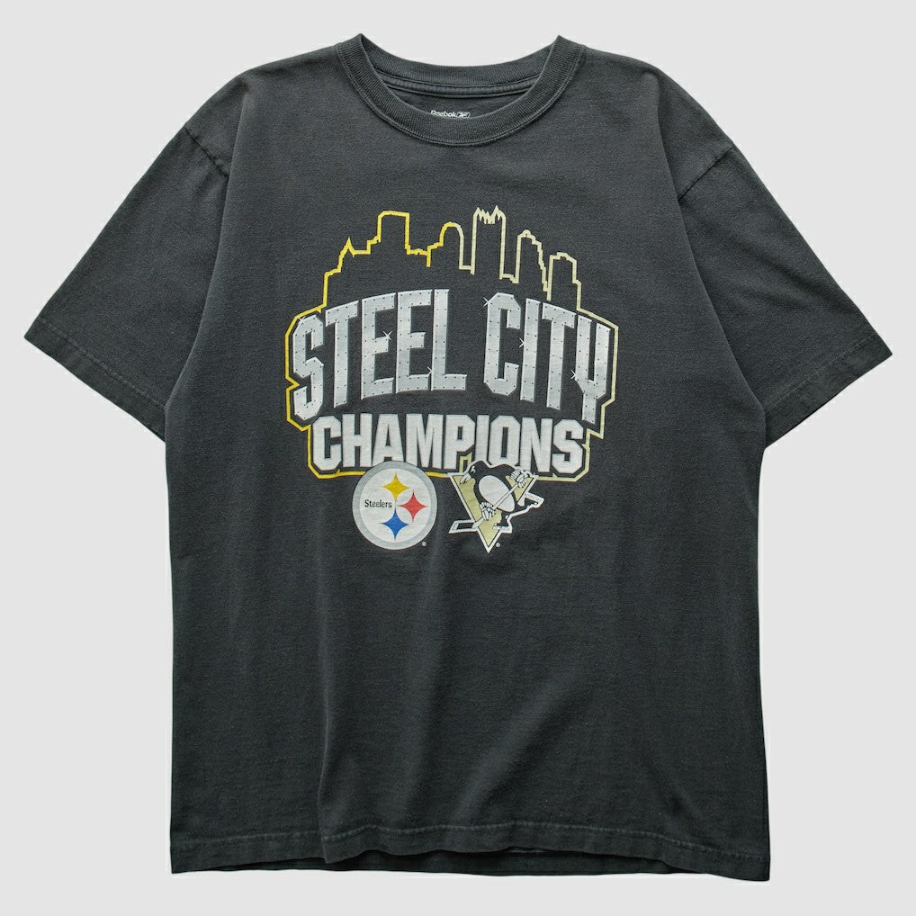 Fanatics Pittsburgh Steelers Reebok 2009 T-shirt Charcoal Vintage
