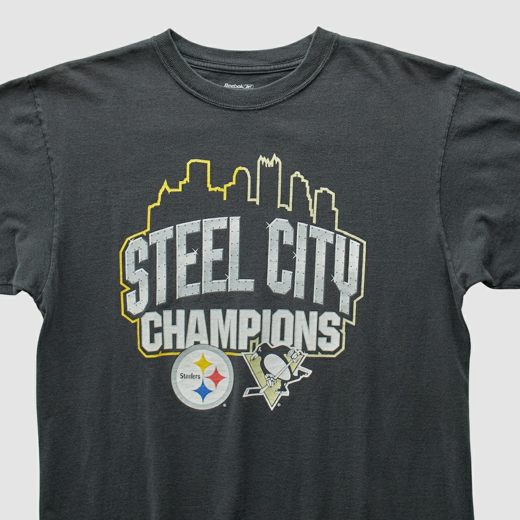 Fanatics Pittsburgh Steelers Reebok 2009 T-shirt Charcoal Vintage