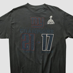 Fanatics Superbowl XLVI 2012 T-shirt Charcoal Vintage