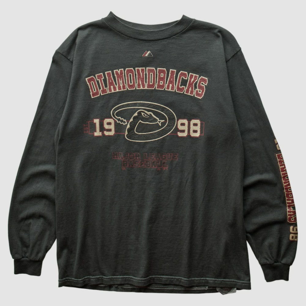 Arizona Diamondbacks Majestic 1998 Long Sleeve T-shirt - Charcoal - XVintage - Fanatics Sale