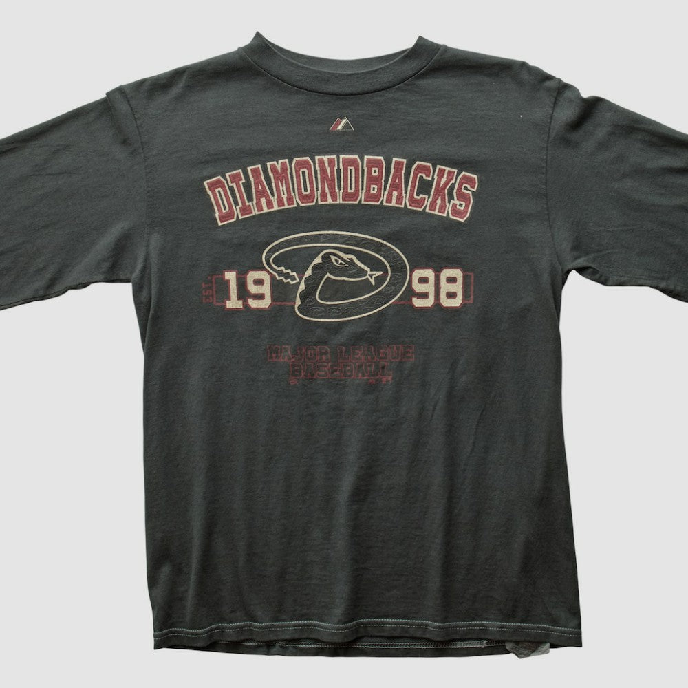 Arizona Diamondbacks Majestic 1998 Long Sleeve T-shirt - Charcoal - XVintage - Fanatics Sale