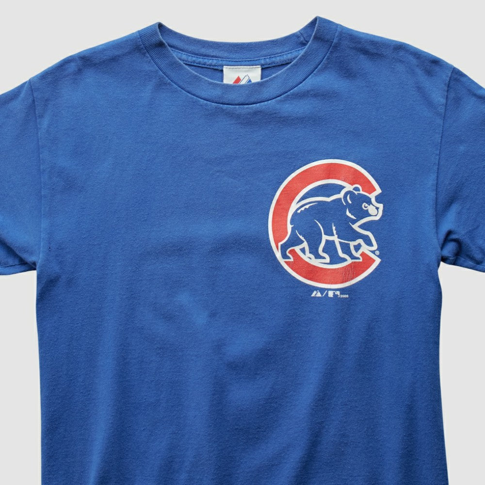Chicago Cubs Majestic 2008 T-shirt - Blue - XVintage - Fanatics Discount