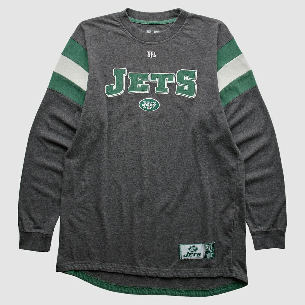 Fanatics New York Jets NFL 2010s Long Sleeve T-shirt Gray Vintage