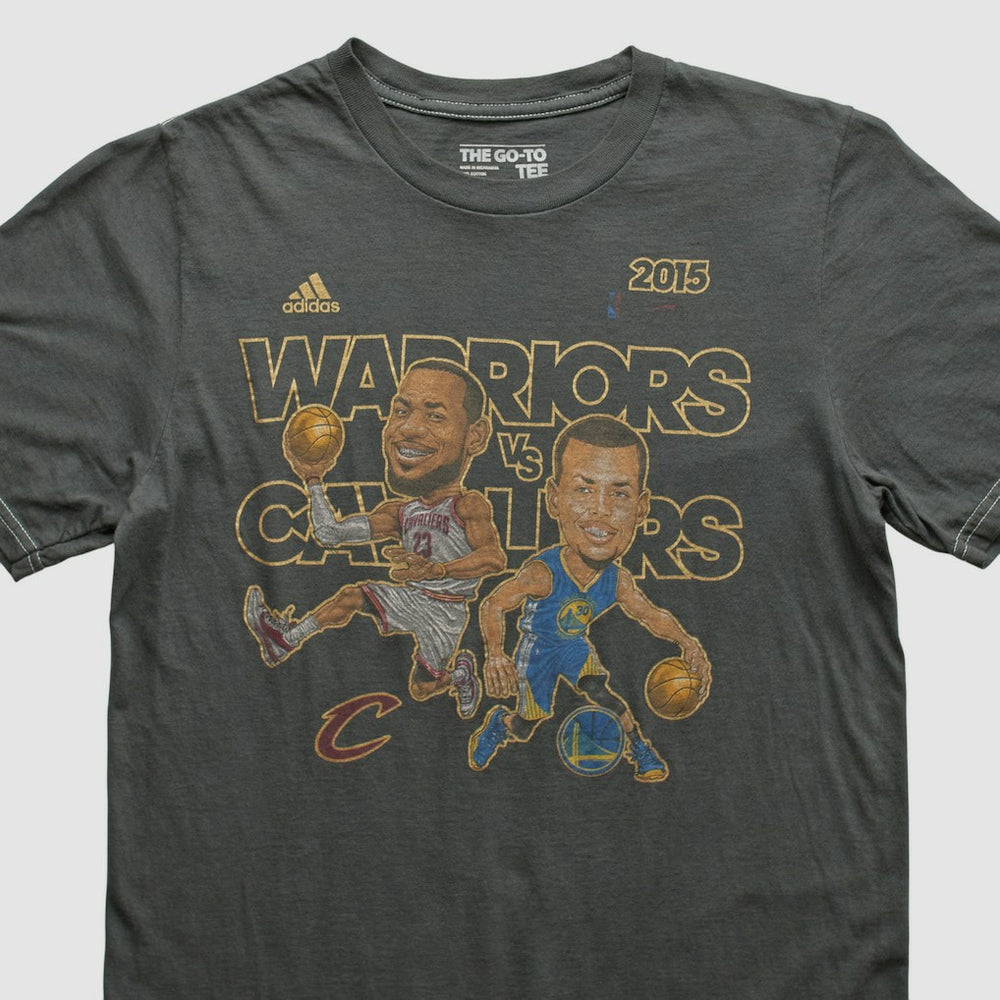 Golden State Warriors 2015 T-shirt for sale Charcoal Vintage | Adidas outlet