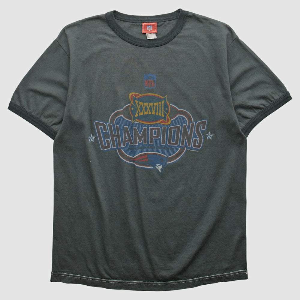 Fanatics New England Patriots NFL 2004 T-shirt Charcoal Vintage