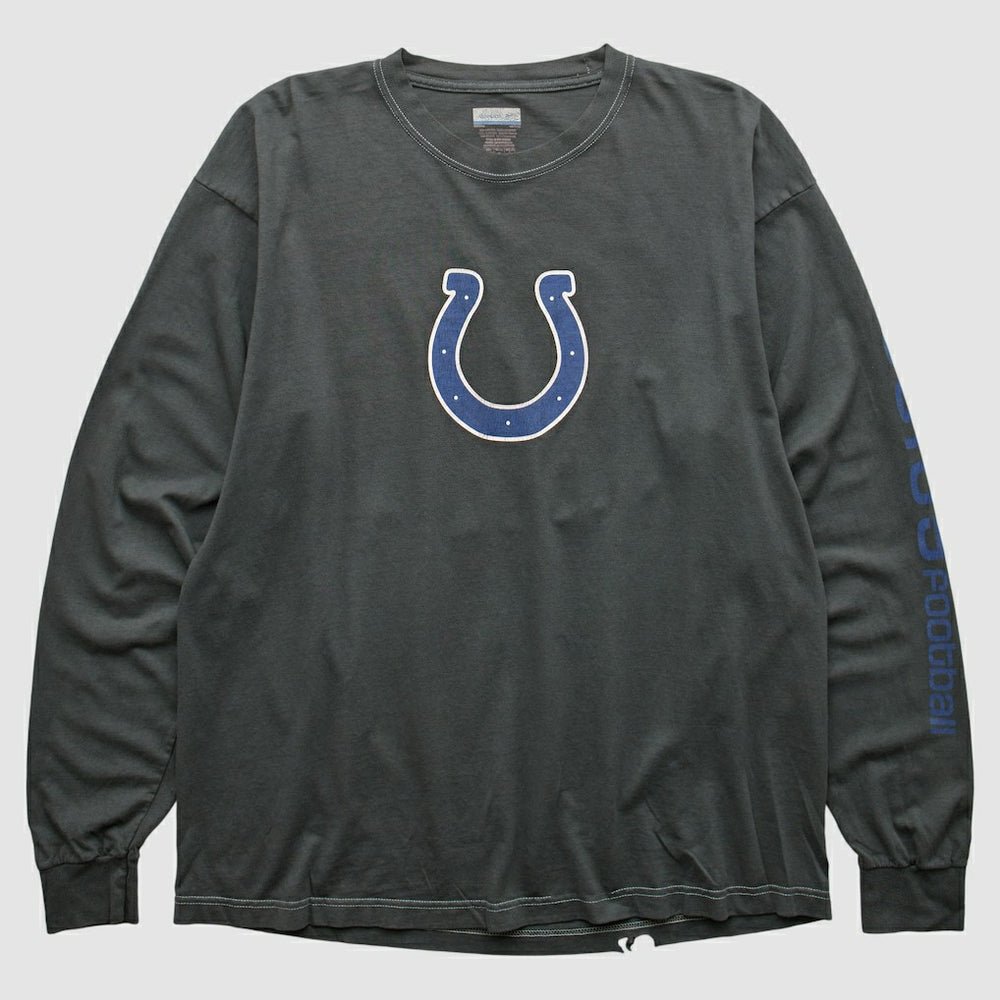 Fanatics Indianapolis Colts Reebok 2000s Long Sleeve T-shirt Charcoal Vintage
