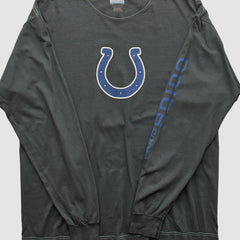 Fanatics Indianapolis Colts Reebok 2000s Long Sleeve T-shirt Charcoal Vintage