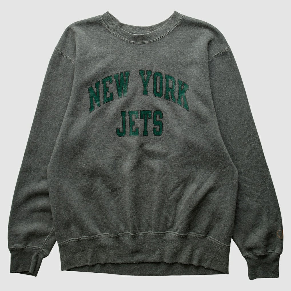 Fanatics New York Jets Champion 2000s Pullover Sweatshirt Charcoal Vintage