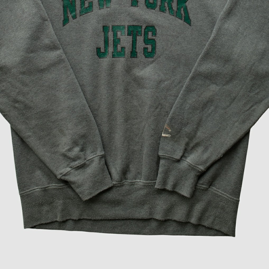 Fanatics New York Jets Champion 2000s Pullover Sweatshirt Charcoal Vintage