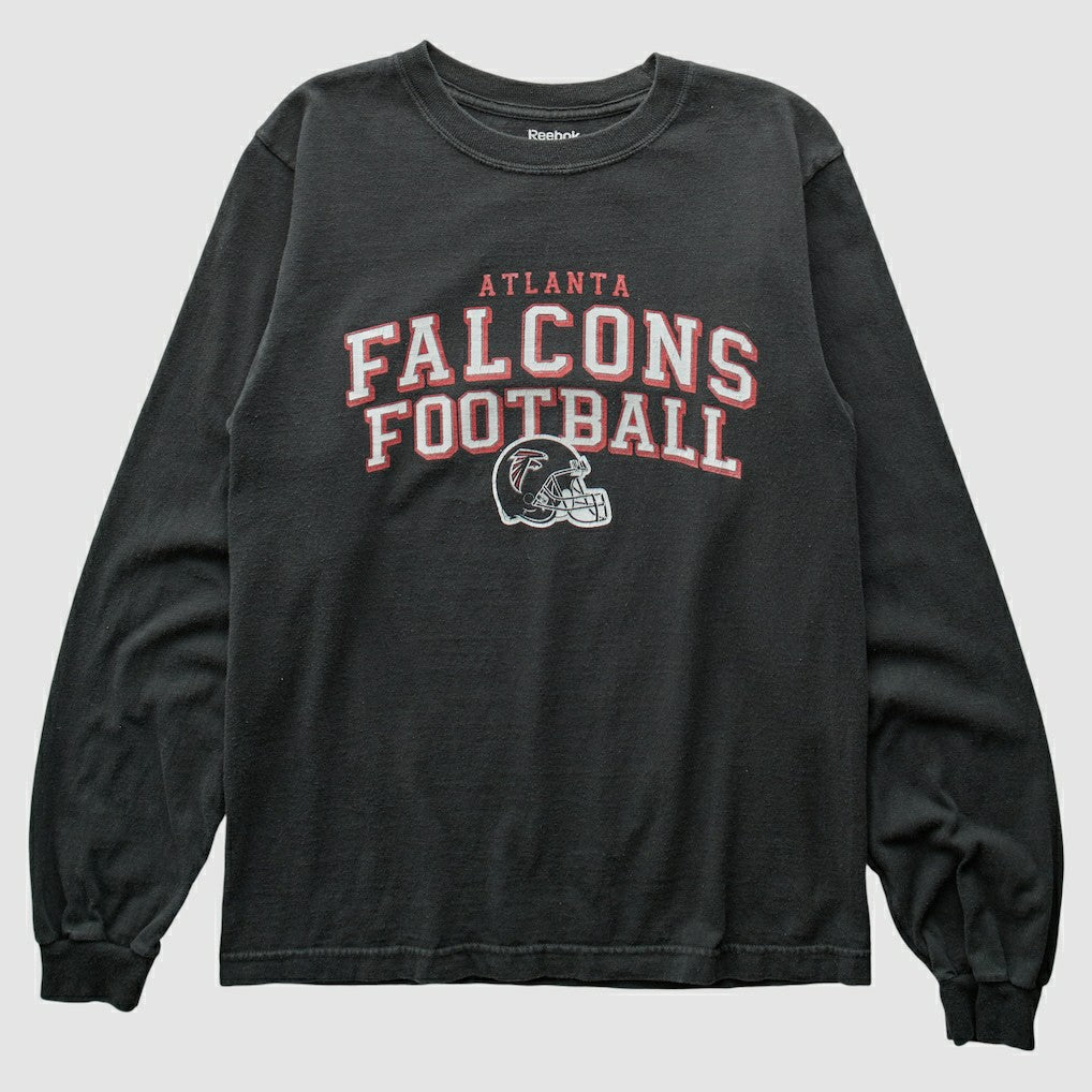 Fanatics Atlanta Falcons Reebok 2000s Long Sleeve T-shirt Black Vintage