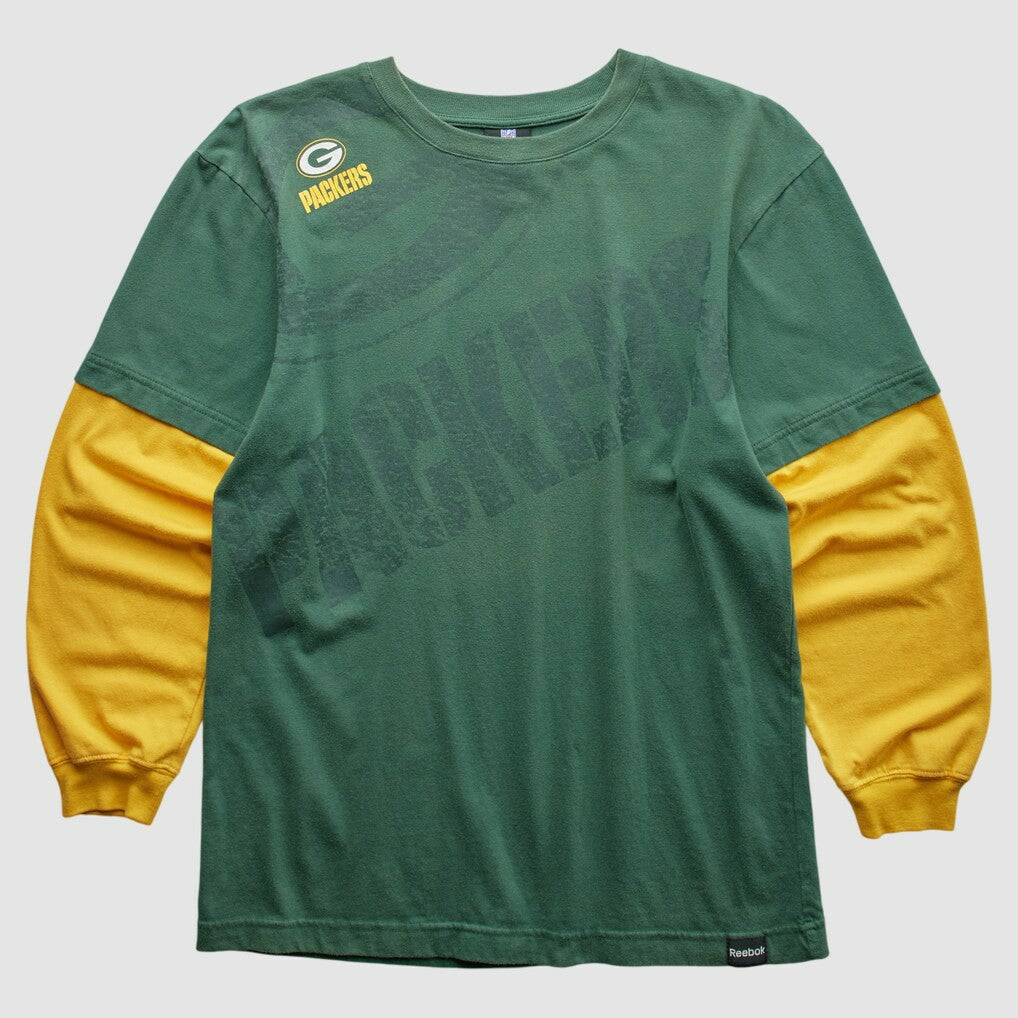 Fanatics Green Bay Packers NFL 2010s Long Sleeve T-shirt Green Vintage