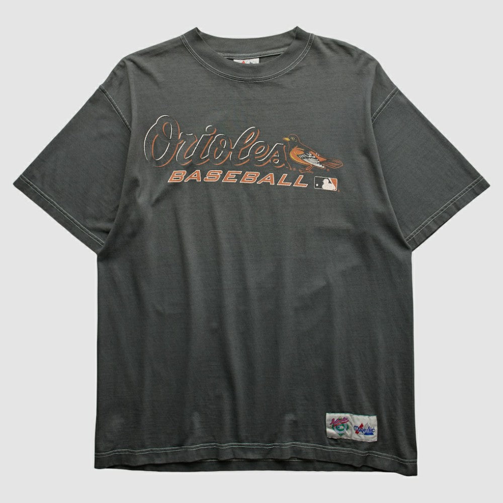 Baltimore Orioles Majestic 2000s T-shirt - Charcoal - Vintage - Fanatics Online