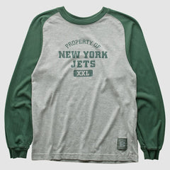 Fanatics New York Jets Grid Iron 2000s Long Sleeve T-shirt Gray Vintage