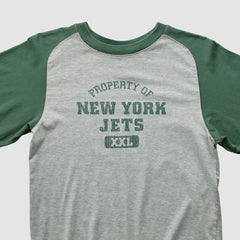 Fanatics New York Jets Grid Iron 2000s Long Sleeve T-shirt Gray Vintage