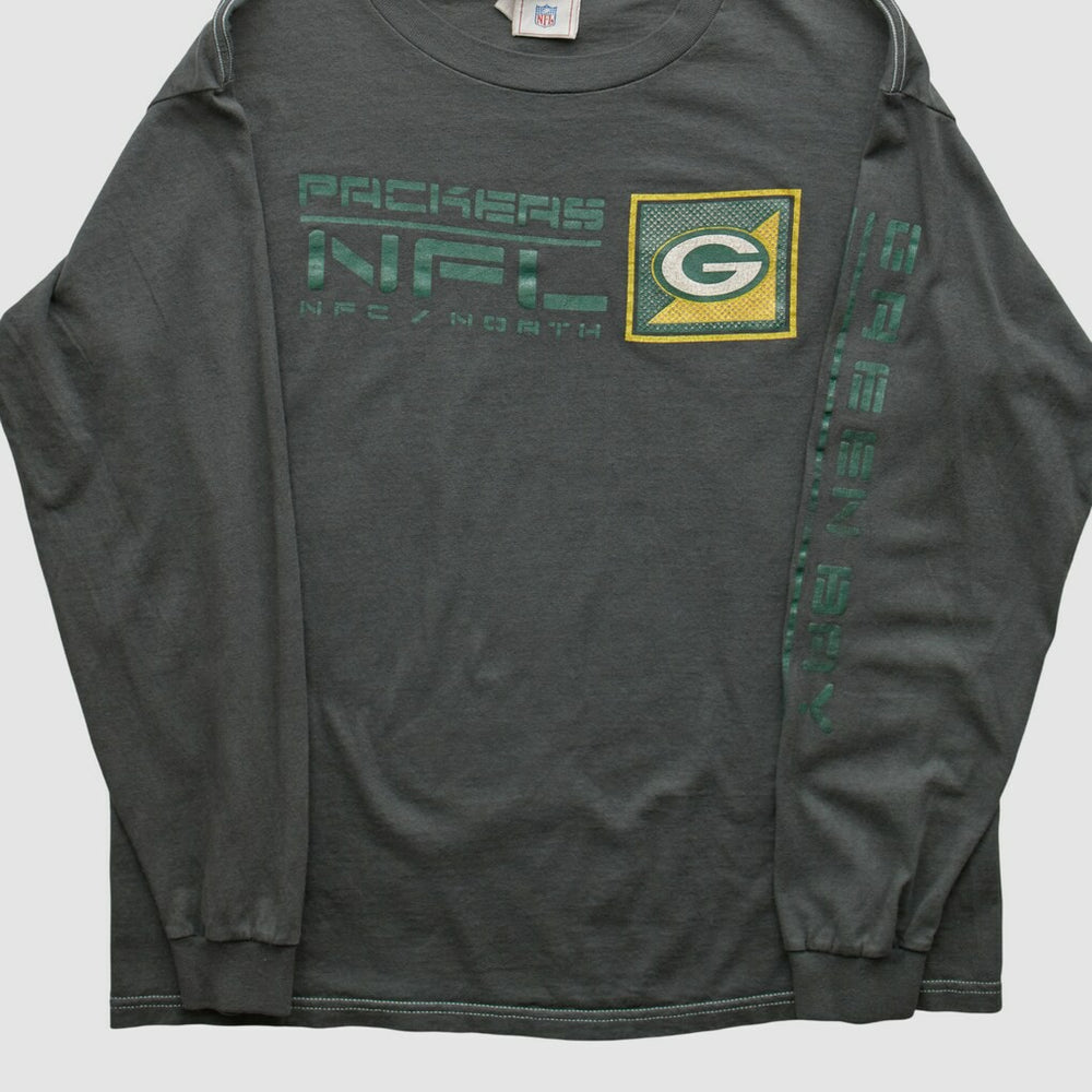 Fanatics Green Bay Packers NFL 2000s Long Sleeve T-shirt Charcoal Vintage