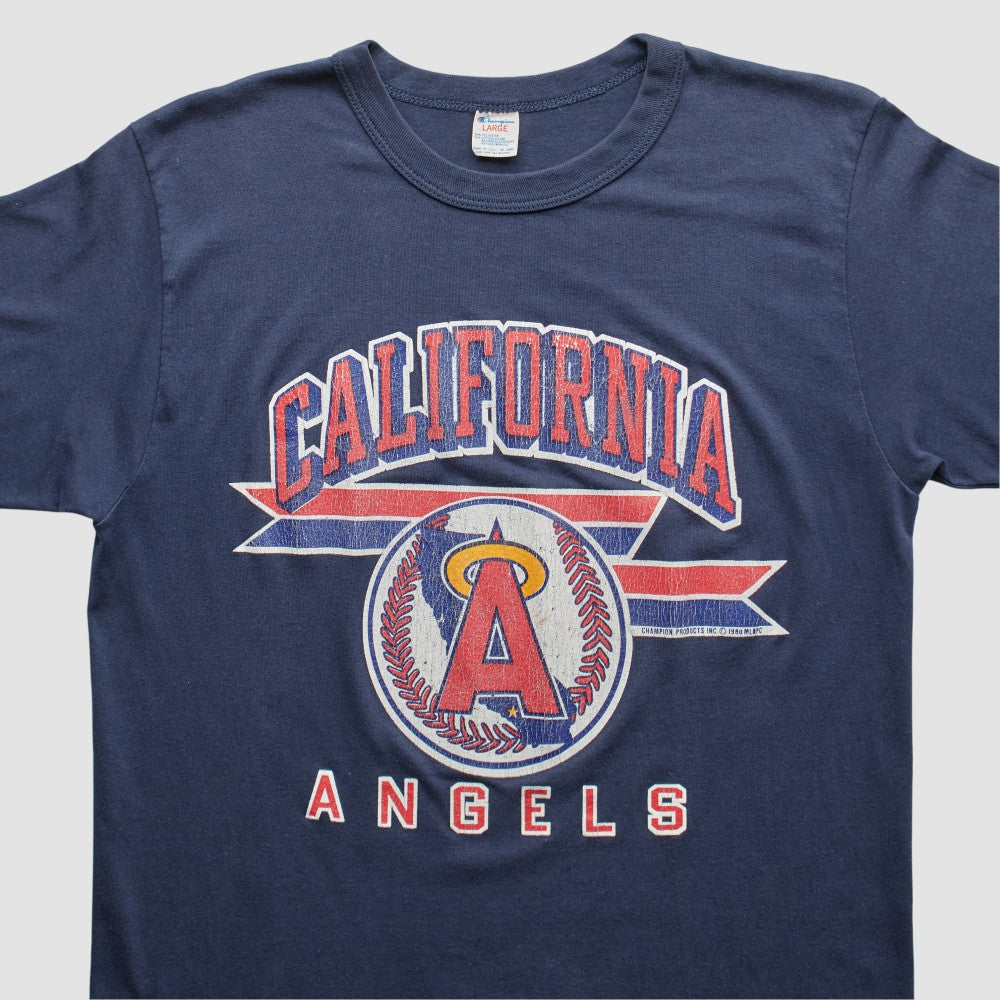 Los Angeles Angels Champion 90s T-shirt - Navy - Vintage - Fanatics Sale