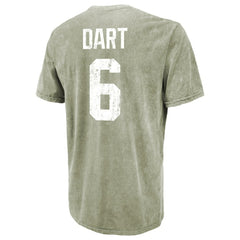 Jaxson Dart New York Giants Majestic Threads Mineral Wash Name & Number T-Shirt Moss Green