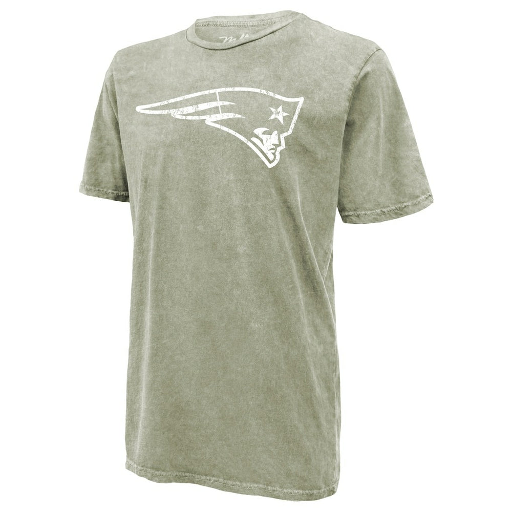 Drake Maye New England Patriots Majestic Threads Mineral Wash Name & Number T-Shirt Moss Green