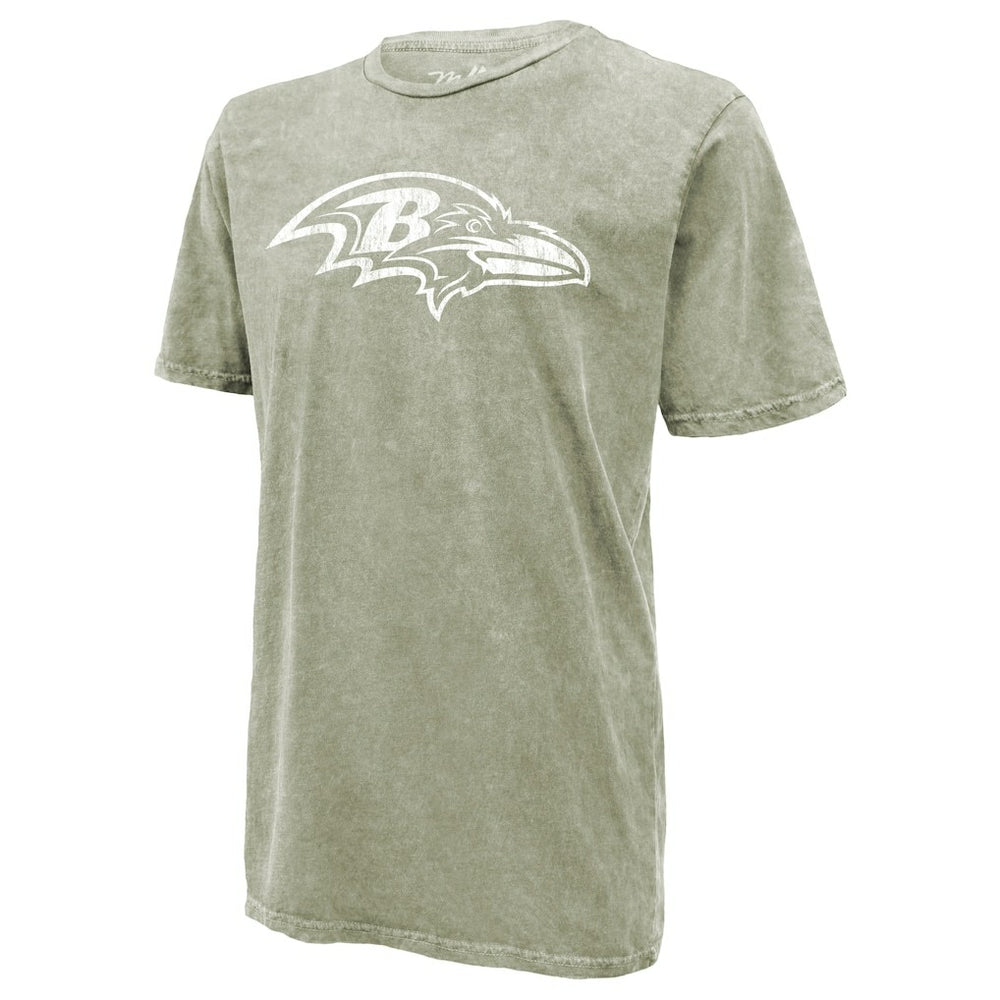 Lamar Jackson Baltimore Ravens Majestic Threads Mineral Wash Name & Number T-Shirt Moss Green