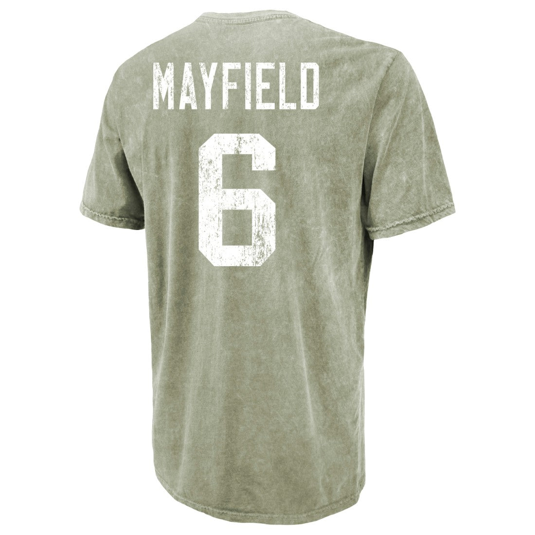 Baker Mayfield Tampa Bay Buccaneers Majestic Threads Mineral Wash Name & Number T-Shirt Moss Green