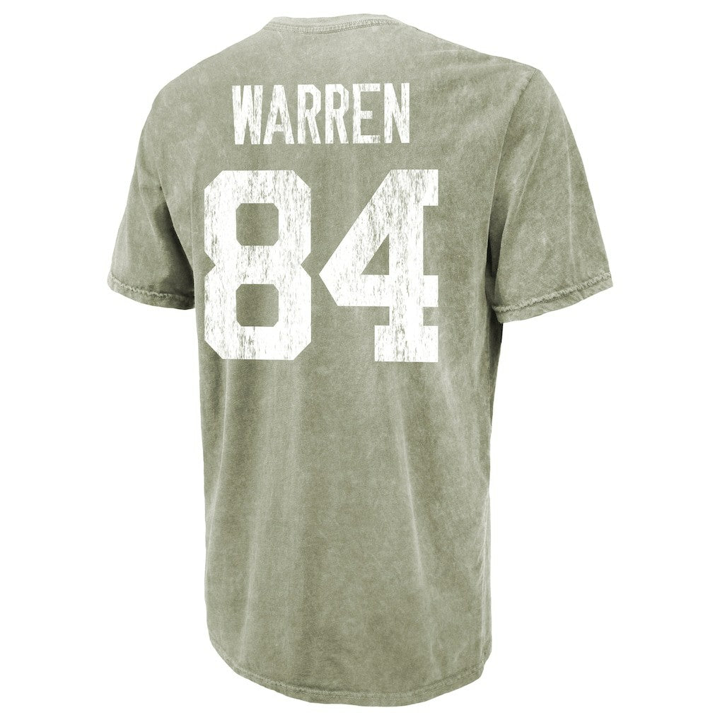 Tyler Warren Indianapolis Colts Majestic Threads Mineral Wash Name & Number T-Shirt Moss Green
