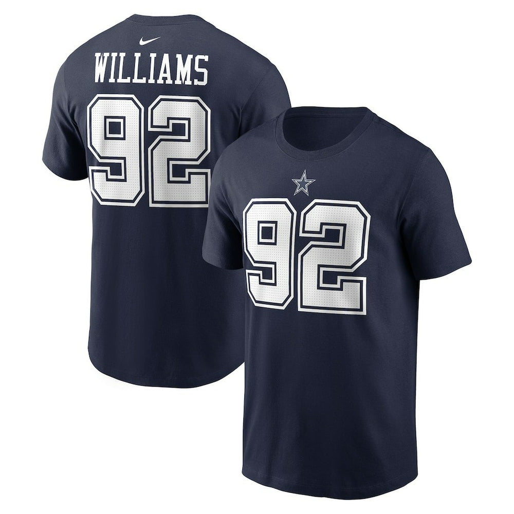 Nike Quinnen Williams Dallas Cowboys Player Name & Number T-Shirt Navy